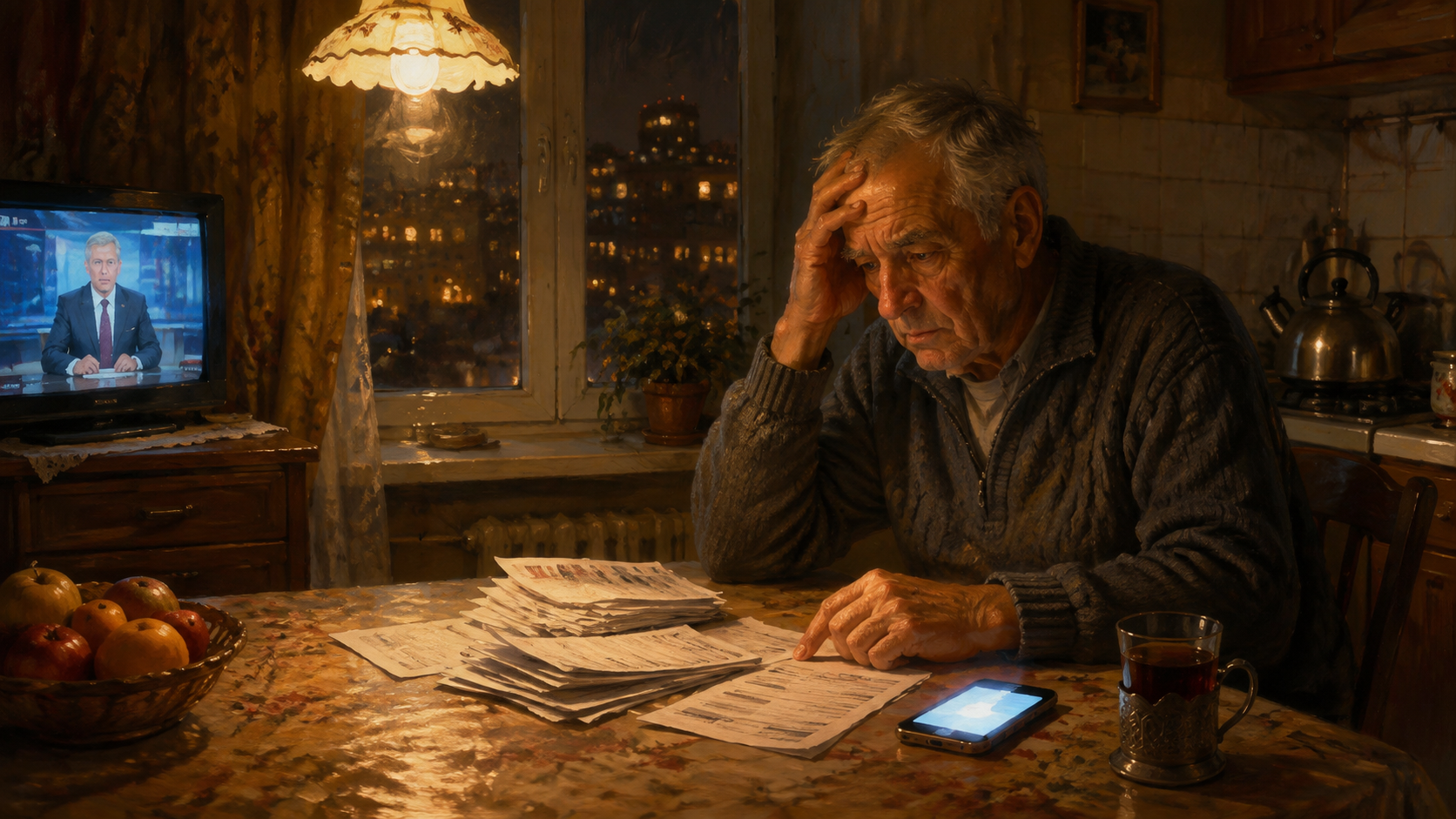 Вечерние новости, счета, телефон. Наша жизнь зависит от всех на свете. Кроме Бога?